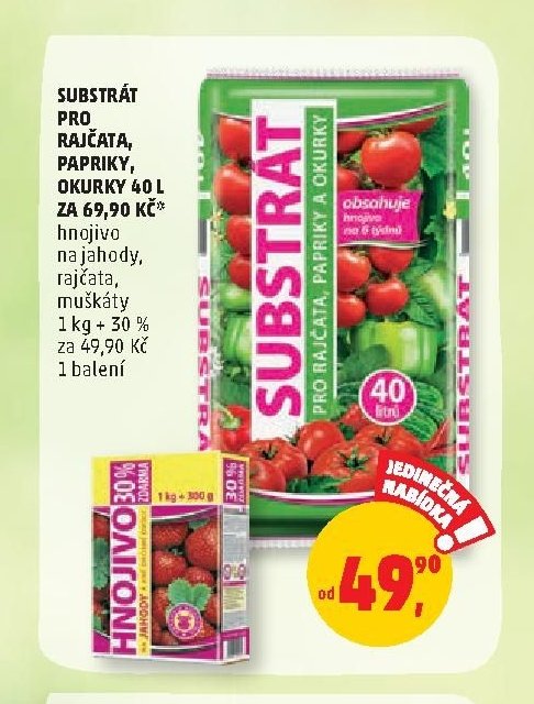 SUBSTRÁT PRO RAJČATA, PAPRIKY, OKURKY 40 L