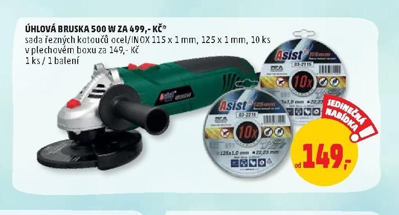 Úhlová bruska 500 W