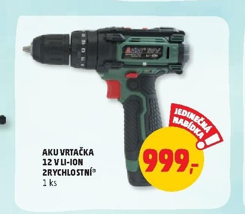Aku vrtačka 12 V Li-ion 2rychlostní