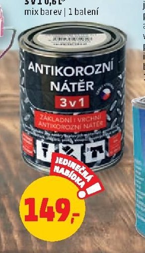 Antikorozní nátěr 3v1 0,6 l