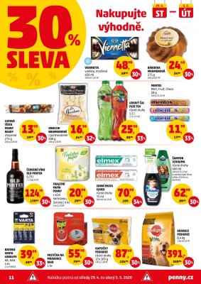 akční leták Penny Market 29.4.2020-5.5.2020