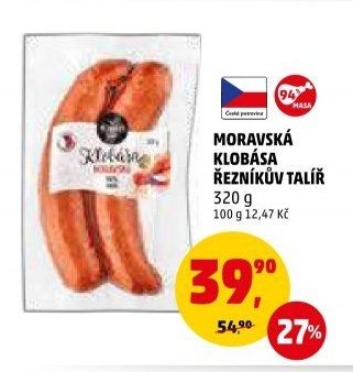 MORAVSKÁ KLOBÁSA ŘEZNÍKŮV TALÍŘ