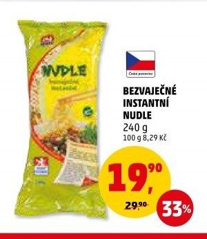 BEZVAJEČNÉ INSTANTNÍ NUDLE