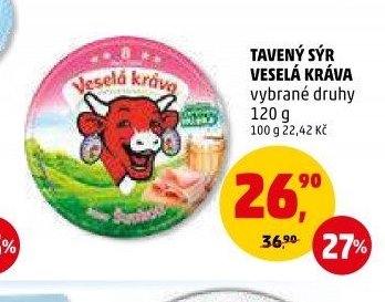 TAVENÝ SÝR VESELÁ KRÁVA vybrané druhy 120 g