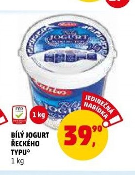 BÍLÝ JOGURT ŘECKÉHO TYPU 1 kg