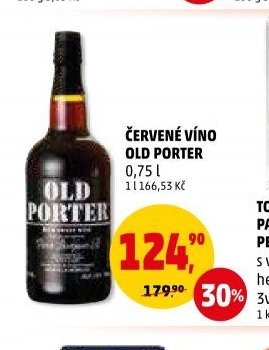 Červené víno Old Porter