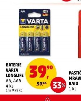 Baterie Varta Longlife