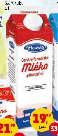 Moravia Farmářské mléko plnotučné 1 l