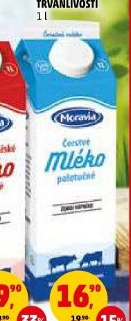 Moravia Mléko polotučné 1 l