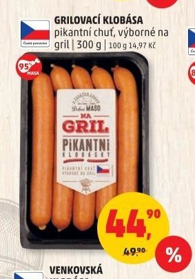 Grilovací klobása pikantní