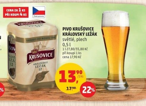 Pivo Krušovice královský ležák