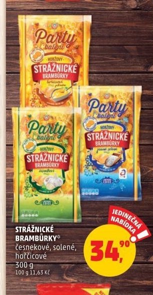 Strážnické brambůrky česnekové, solené, hořčicové 300 g