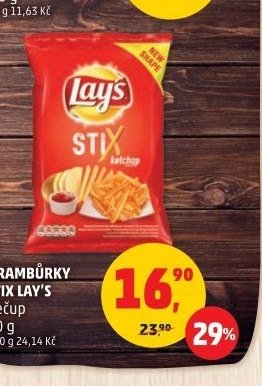Brambůrky Stix Lay's kečup 70 g
