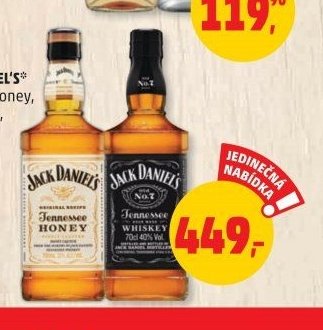 Jack Daniel's Original, Honey, Fire, Apple