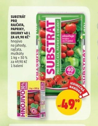 SUBSTRÁT PRO RAJČATA, PAPRIKY, OKURKY 40 L