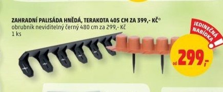 ZAHRADNÍ PALISÁDA HNĚDÁ, TERAKOTA 405 CM