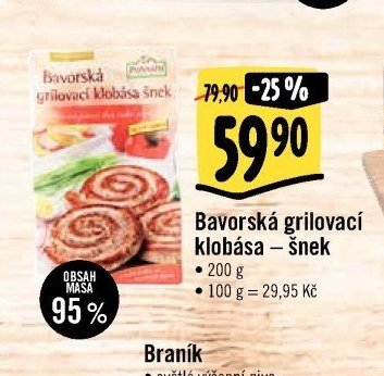 Bavorská grilovací klobása - šnek