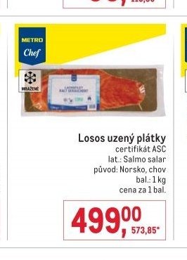 Losos uzený plátky