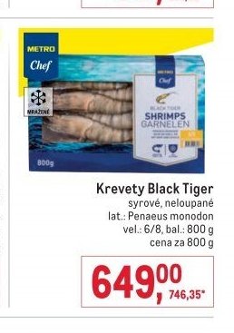 Krevety Black Tiger