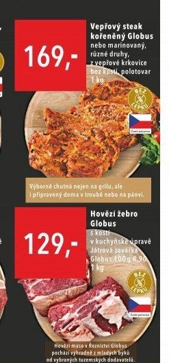 Vepřový steak kořeněný Globus