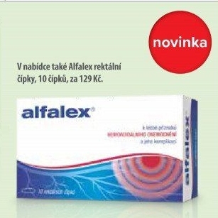 Čípky na hemoroidy Alfalex