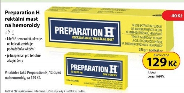 Mast na hemoroidy Preparation H