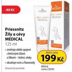 Mazání na žílya cévy Priessnitz