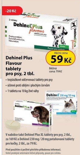 Tablety pro psy na odčervení Dehinel Plus Flavour
