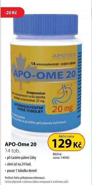 Tobolky proti pálení žáhy Apo-Ome