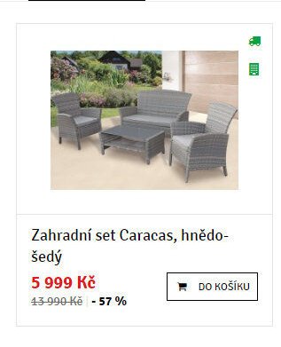 Zahradní set Caracas, hnědo-šedý - ASKO akcniletaky.com