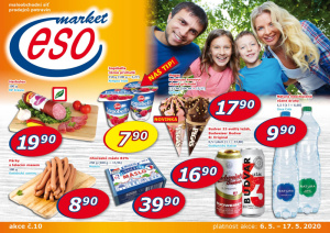 akční leták ESO MARKET 6.5.2020-17.5.2020