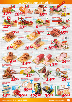 akční leták ESO MARKET 6.5.2020-17.5.2020