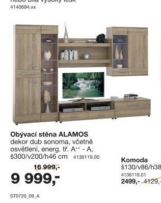 Obývací stěna ALAMOS - Sconto nábytek akcniletaky.com