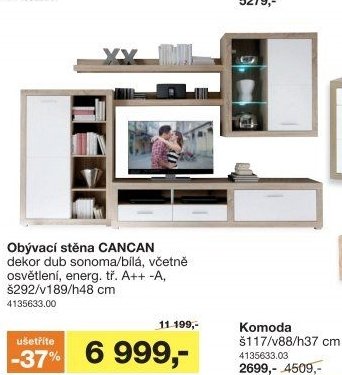 Obývací stěna CANCAN - Sconto nábytek akcniletaky.com