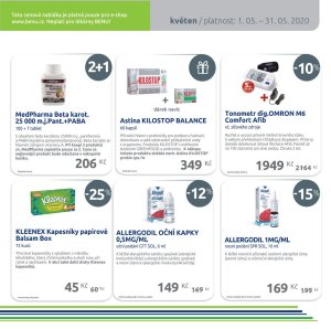 akční leták BENU Lékárna 1.5.2020-31.5.2020