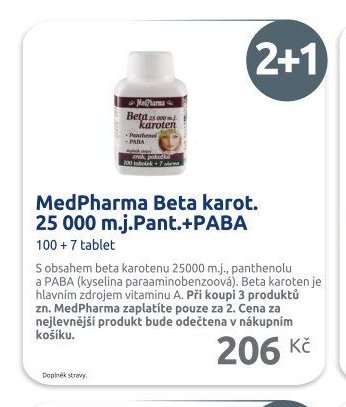 MedPharma Beta karot. 25 000 m.j.Pant.+PABA