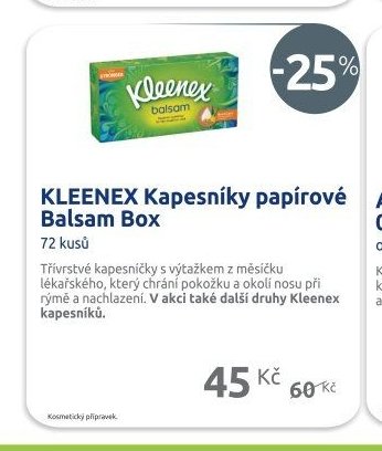 KLEENEX Kapesníky papírové Balsam Box