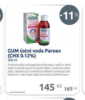 GUM ústní voda Paroex (CHX 0.12%)