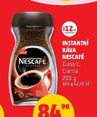 INSTANTNÍ KÁVA NESCAFÉ