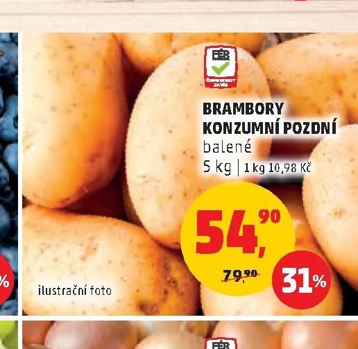 BRAMBORY KONZUMNÍ POZDNÍ