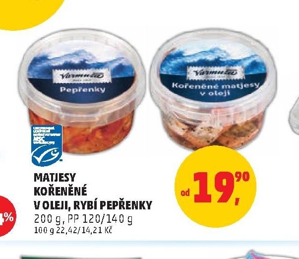 Matjesy kořeněné v oleji, rybí pepřenky