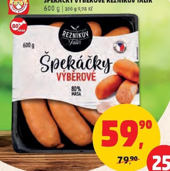 Špekáčky výběrové řezníkův talíř