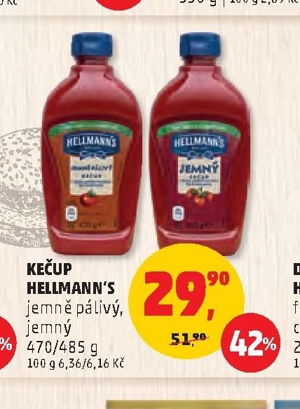 Kečup Hellmann's jemně pálivý, jemný