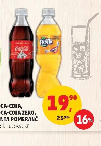 COCA-COLA, COCA-COLA ZERO, FANTA POMERANČ