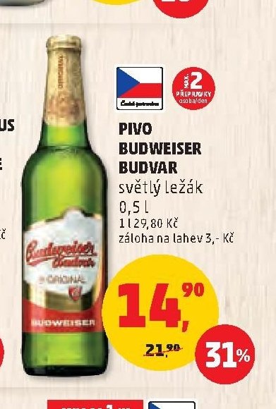 PIVO BUDWEISER BUDVAR