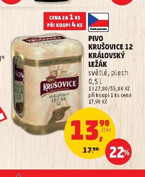 PIVO KRUŠOVICE 12 KRÁLOVSKÝ LEŽÁK