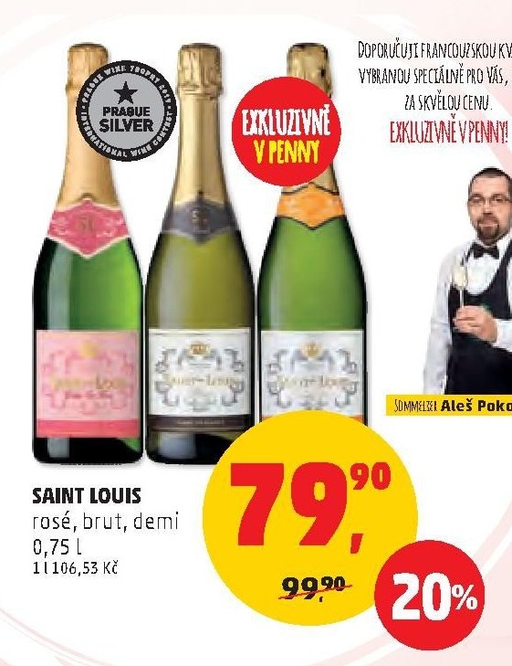 SAINT LOUIS rosé, brut, demi