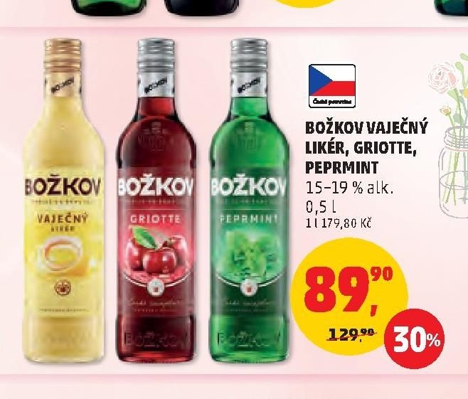 BOŽKOV VAJEČNÝ LIKÉR, GRIOTTE, PEPRMINT