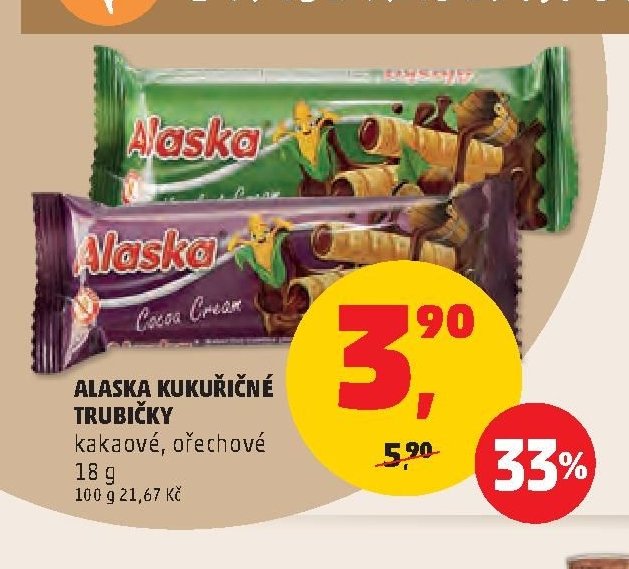 ALASKA KUKUŘIČNÉ TRUBIČKY