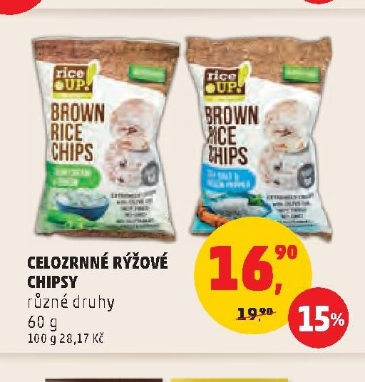 CELOZRNNÉ RÝŽOVÉ CHIPSY